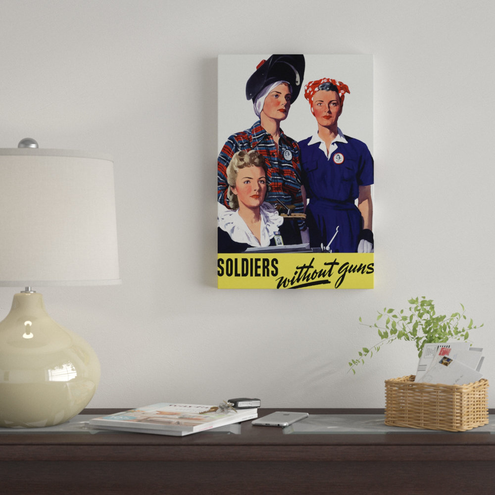 " Vintage WWII Poster Featuring Female Homeland Production Workers " by John Parrot East Urban Home Mat