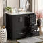 Meuble-lavabo traditionnel de 36 pouces avec lavabo en céramique, durable et peu encombrant pour les petites salles de bain-2031165162
