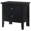 Élégante table de chevet transitionnelle noire-1358446390