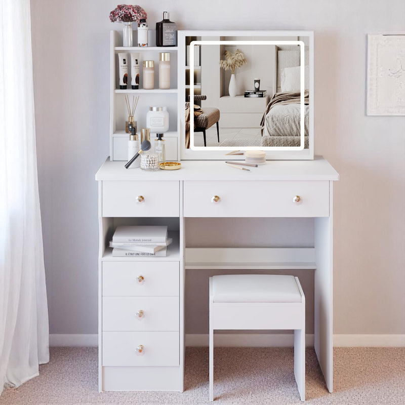 Makeup Vanity, White