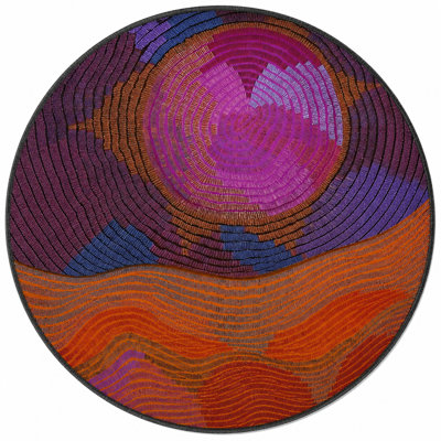 Round Painted Patterned Woven And Washable Carpet