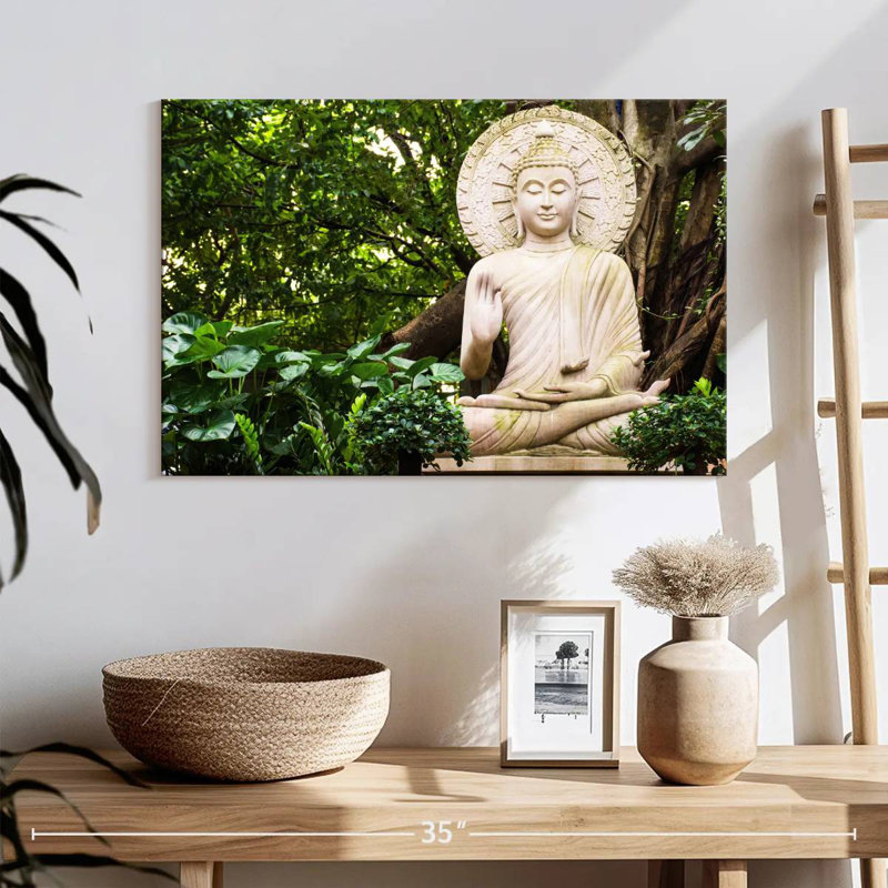 Adella Buddha Statue In The Woods, 8" H x 12" W