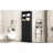 Black Tall Storage Cabinet With 3 Drawers And Adjustable Shelves For Bathroom, Study, Office And Interior, MDF Board With Painted Finish-1723884736