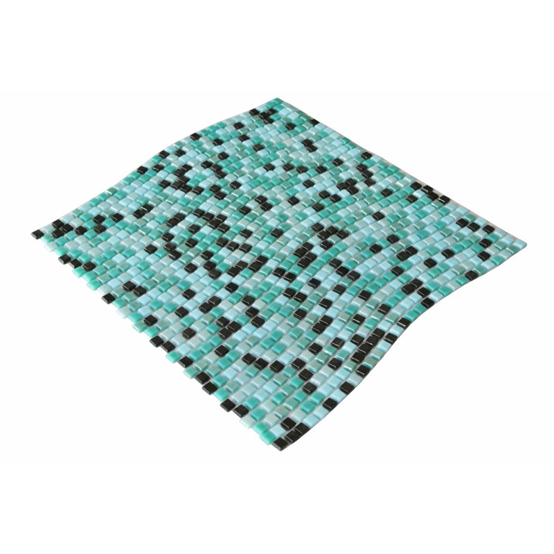 Galaxy 0.3125 in. x 0.3125 in. Iridescent Glass Pressed Edge Tiny Square Mosaic Wall Pool & Floor Tile