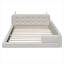 Lit plateforme tapissier avec 2 lampes de lecture-95847606