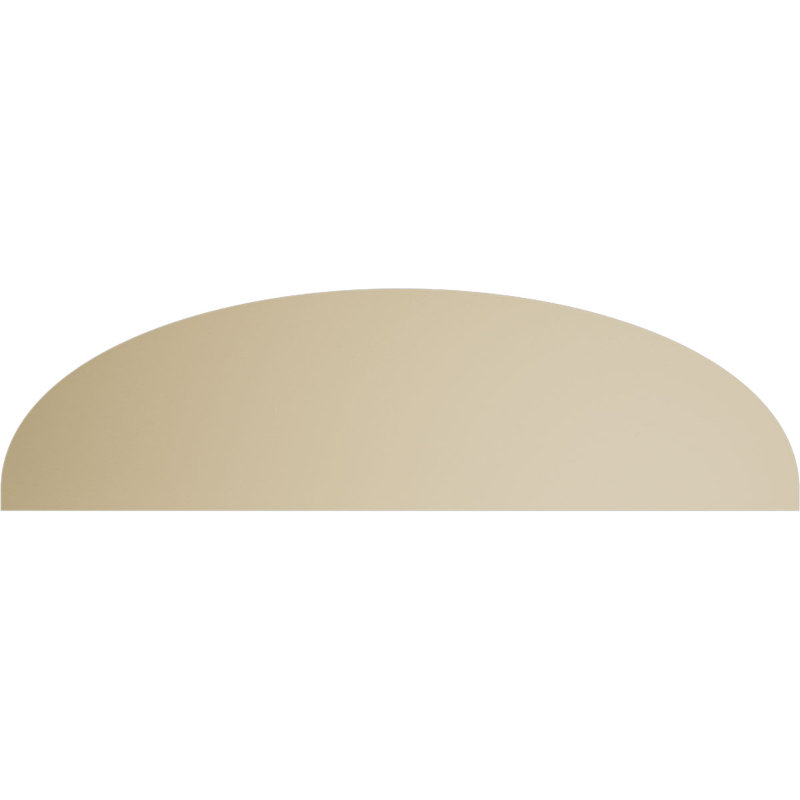 Fronton en uréthane Elliptical Signature, brun clair apprêté, 36 po x 10 po x 2 po, Aucune, 4 rayons