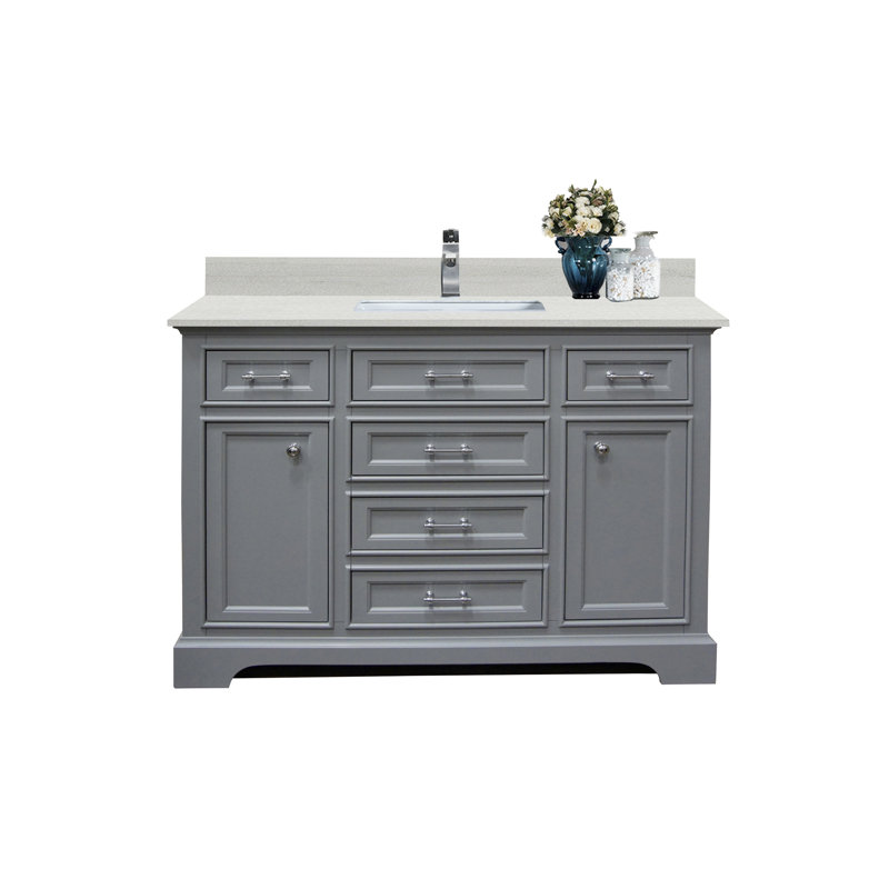Ensemble de meuble-lavabo simple 49 po Harkness, Gris