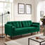 Jeses 204Cm Velvet Square Arms Sofa-1066837129