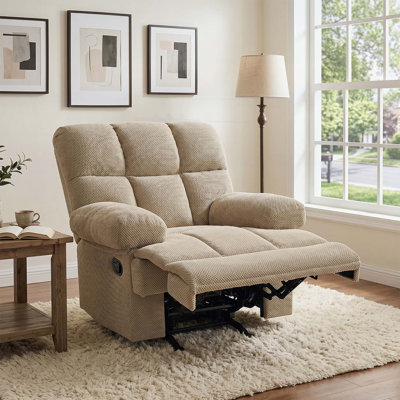 Fauteuil inclinable et berçant manuel moderne avec revêtement Nubby pour un confort et un style ultimes dans les salons