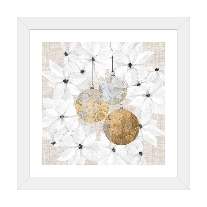 «Soph sophistiqué Noël III» par Grace Popp - impression, Blanc, H 16 po x l 16 po x p 1 po, Papier encadré blanc