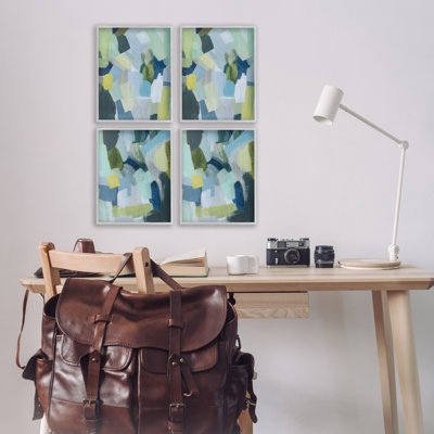  «Blue Stroke Paint Strokes», ensemble de 4 giclées par Grace Popp