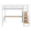 Lit mezzanine en métal avec bureau