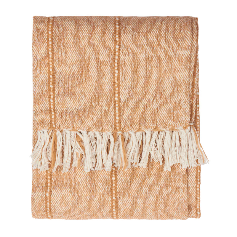 Hedon Machine Woven Throw Blanket, Orange