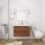 Meuble-lavabo mural 30 po avec lavabo en gel, tiroir à fermeture en douceur