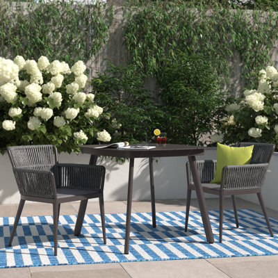 Nette 3-Piece 36" Dining Table & Armchair Set