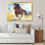 Cheval brun galopant - peinture sur toile-67417824-67417827