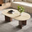 Table basse brune à 2 pieds