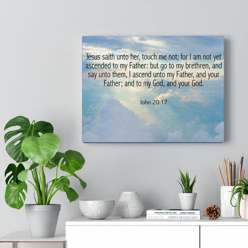 Touch Me Not John 20:17 - Wrapped Canvas Print, 30cm H x 41cm W