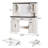 Farmhouse Vanity Desk With Mirror And Lights-196339542