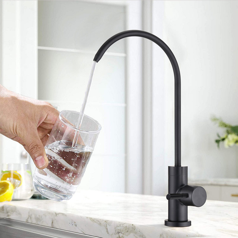 Robinet de filtre à eau de cuisine, robinet d'eau potable, Noir mat