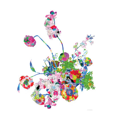"Fleurs psychédéliques sur toile" par Kamdon Kreations, reproduction