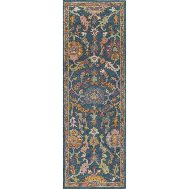 Tapis 100% laine Arisela, Tapis de couloir 2 pi 6 po x 8 pi