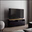 Meuble télé moderne avec tablettes ouvertes et console compacte à profil minimaliste Colman pour le salon ou la chambre à coucher