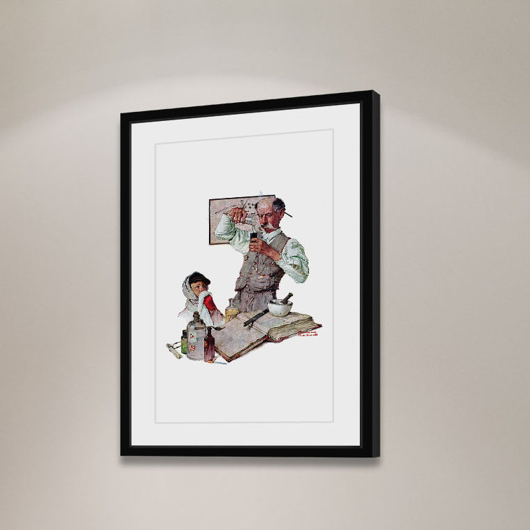 Pharmacist by Norman Rockwell - Single Picture Frame Painting, 46 cm H x 30 cm W