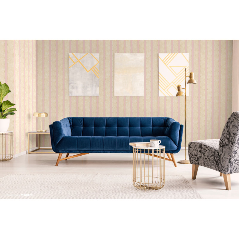 Dolphin Stripe 10m x 53cm Wallpaper Roll, Light Pink