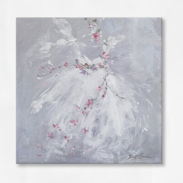 Tutu Mist par Debi Coules - Estampe numérique sur toile tendue avec châssis, H 26 po x l 26 po x P 1,5 po, Pas de tapis