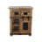 Rustic Mango Wood Storage Cabinet With Sliding Barn Door And Storage Drawers