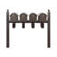 Balmoral Quad Mount Mailbox /w/ Ball Finials, Personalized Door Medallion, Newspaper Box (4 Mailboxes, Posts, 4 Newspaper Boxes, 4 Medallions)-932304105-932504270