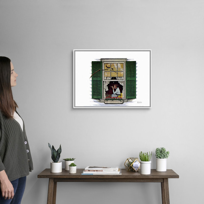 Willie était différente «The Lady Was Miss Polly». Toile, art mural, H 20 po x l 26 po x P 1,75 po, Cadre flottant blanc