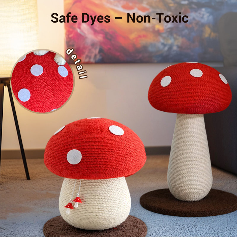 Grattoir pour chat Mushroom, meubles en sisal