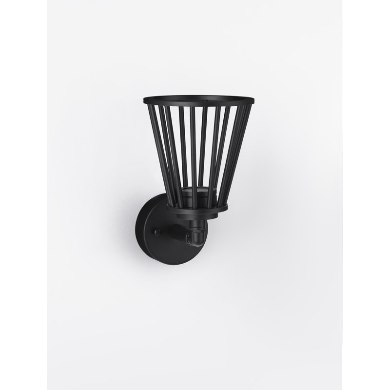 Black Integrated LED Outdoor Wall Lantern