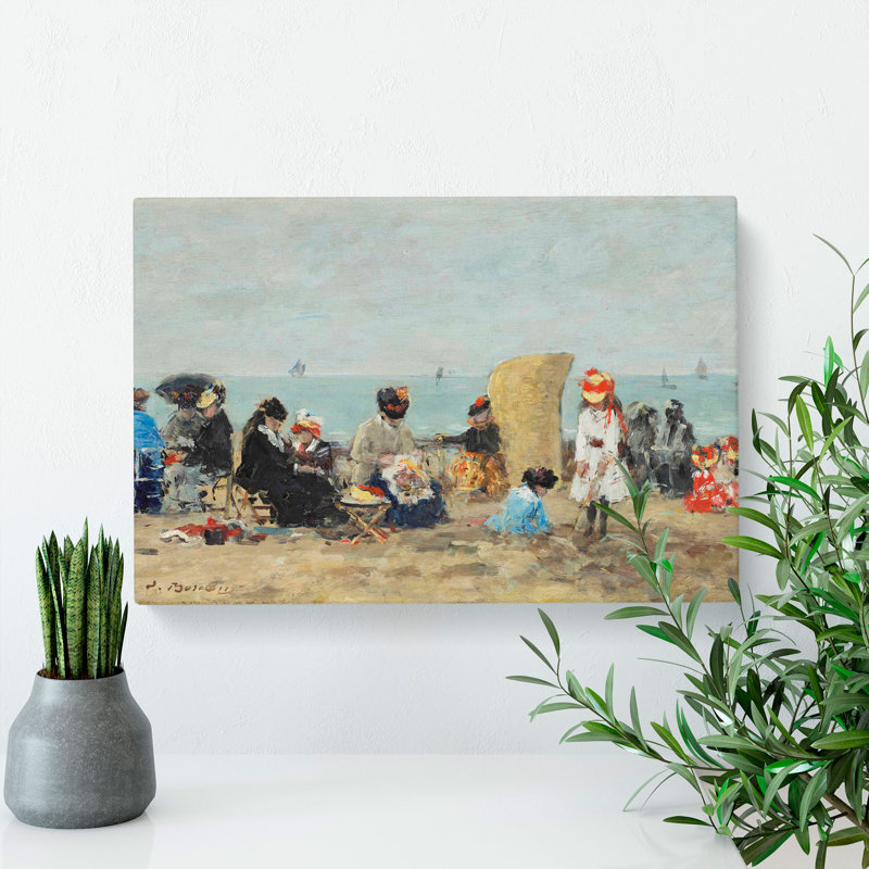 Beach At Trouville Vol.6 by Eugene Boudin - Wrapped Canvas, 40cm H x 60cm W x 3cm D