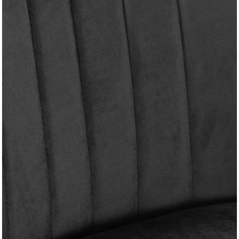 Tabouret de bar et de comptoir pivotant revêtu de velours, gris, Tabouret de comptoir (siège d'une hauteur de 25,6