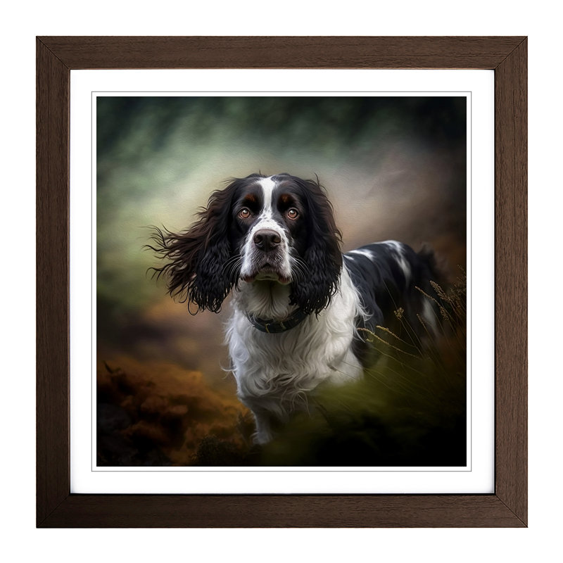 Single Picture Frame Print on Wood, Walnut