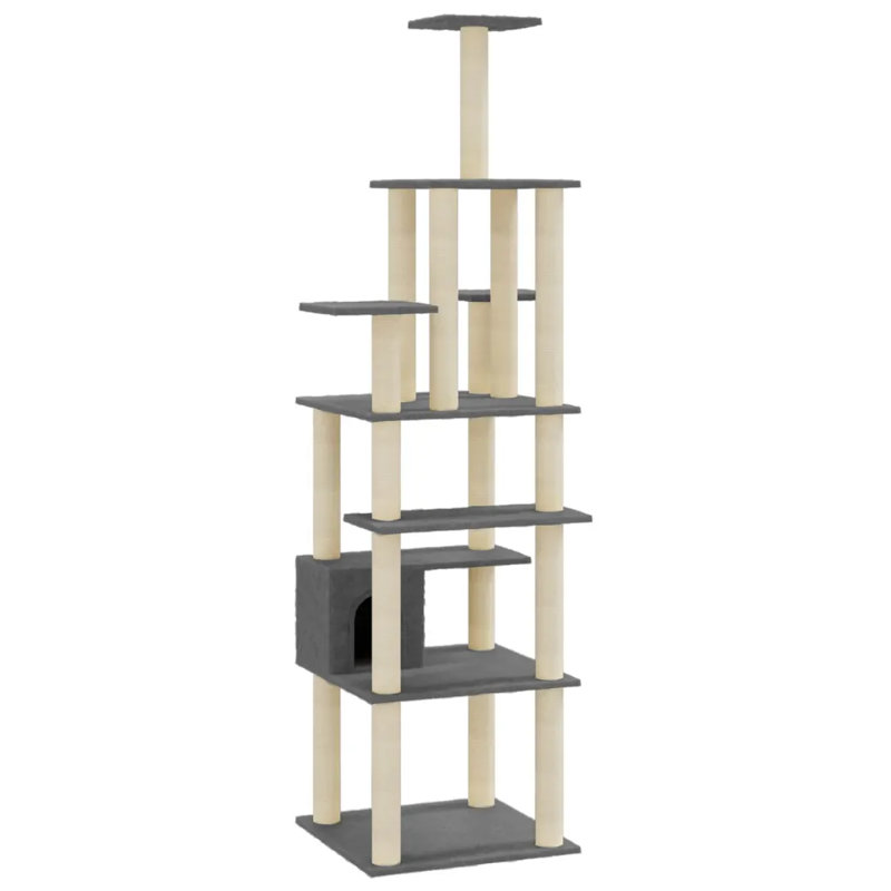 Sapelo 183cm H Cat Tree, Light Grey