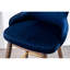 2 tabourets à oreilles à hauteur de comptoir bleus, revêtement en velours, rembourrage en mousse épaisse, pieds de style Mid-Century avec finition noyer, métal et ornements électrolytiques dorés 2, tissu en métal dense-118039574