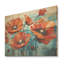 Coquelicots tranquilles bleus et rouges - coquelicots sur bois-2128161942