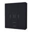 Armoire 2 portes noire tout-en-un