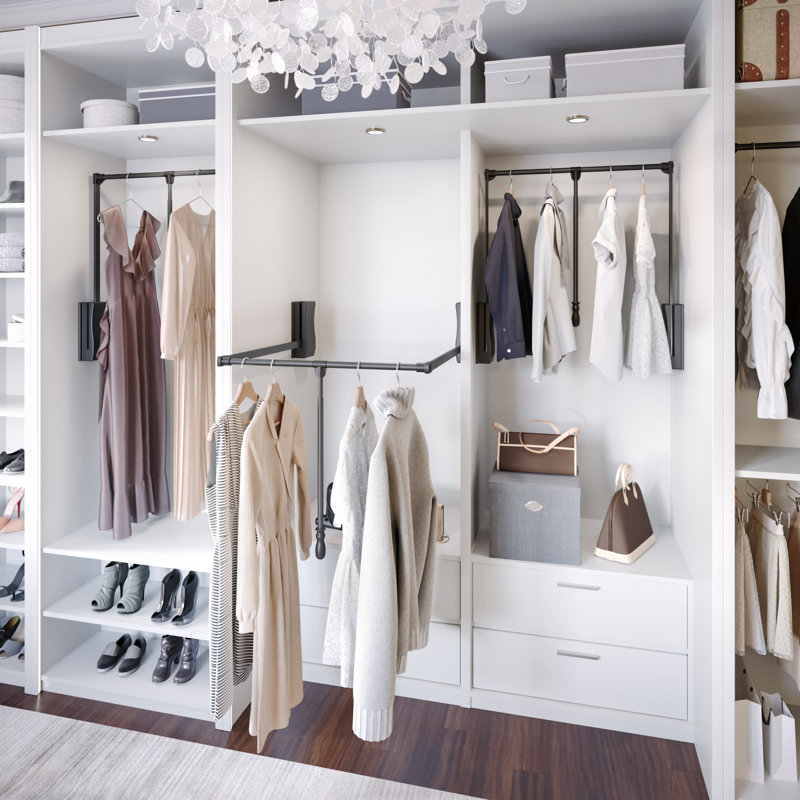 Metal Adjustable Wall Mounted Clothes Rack