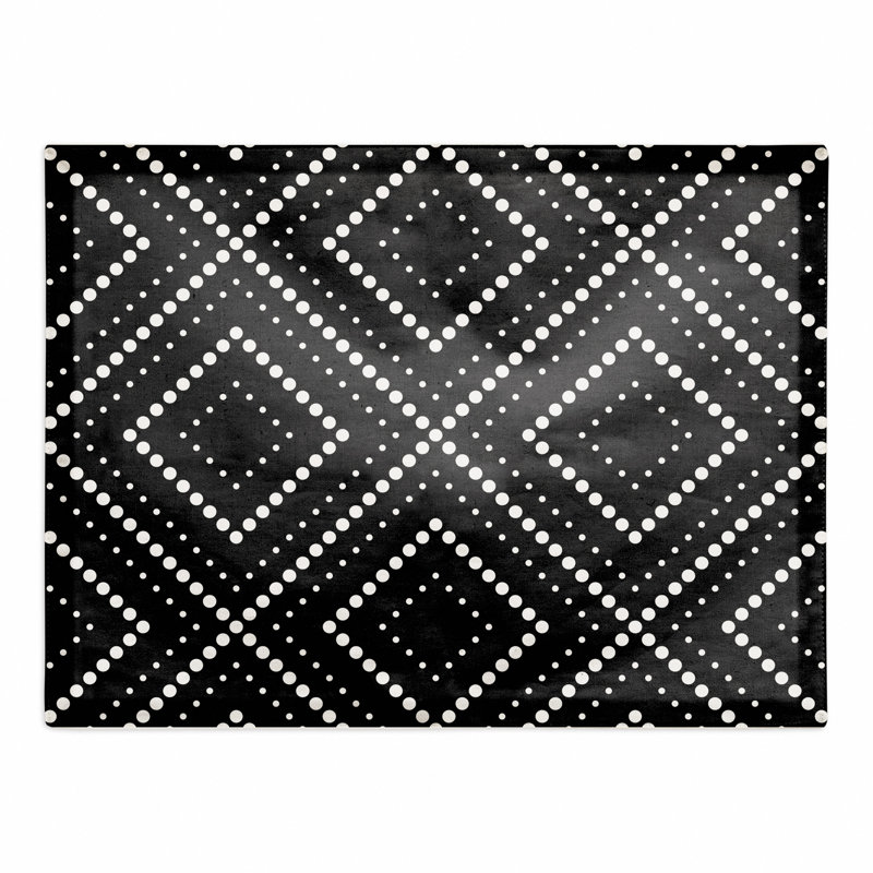 Napperon Black Dot Diamonds, Noir