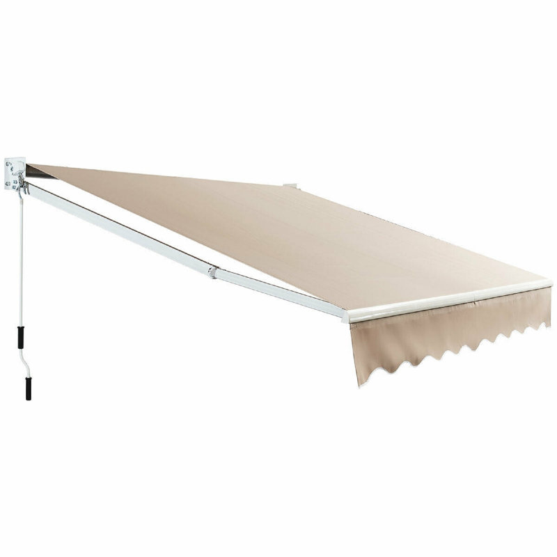 Auvent manuel manuel pour terrasse en beige, H 1 po x l 78 po x P 96 po