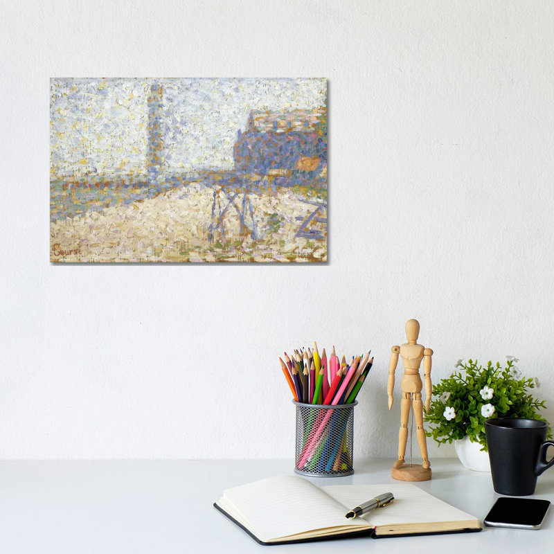 L'hospice Et Le Phare De Honfleur 1886 by Georges Seurat - Wrapped Canvas Gallery-Wrapped Canvas Giclée