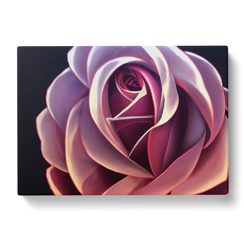 Joyful Rose Flower - Wrapped Canvas, 50cm H x 76cm W x 3cm D