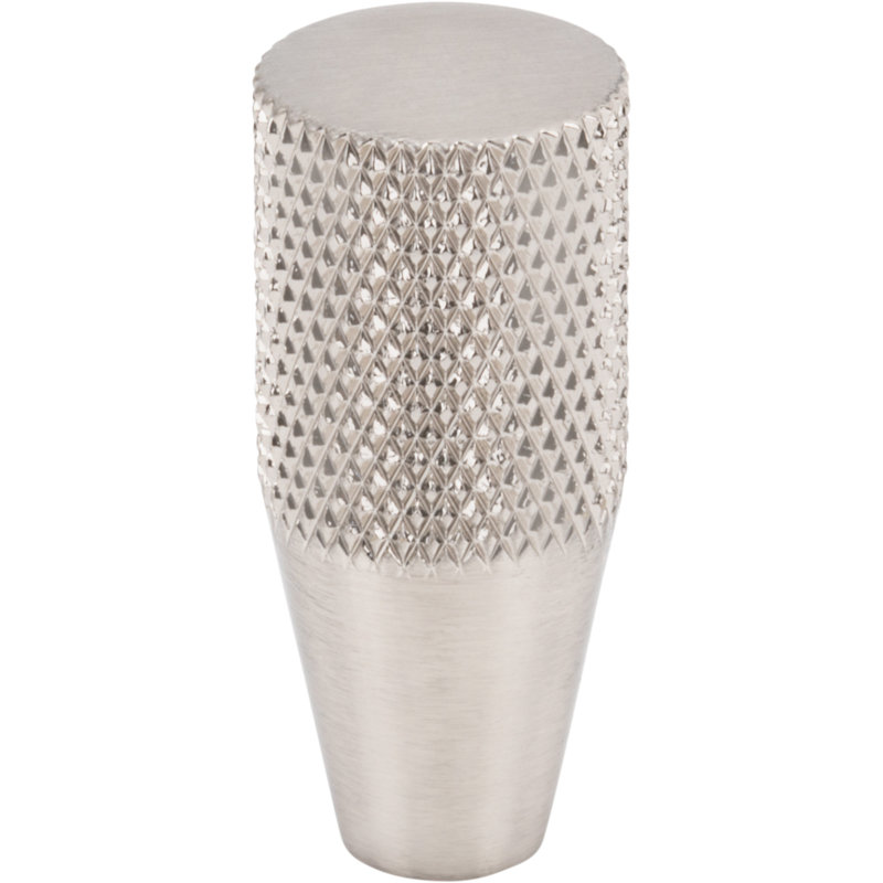 Beliza 1/2" Diameter Conical Knurled Knob, Brushed Satin Nickel
