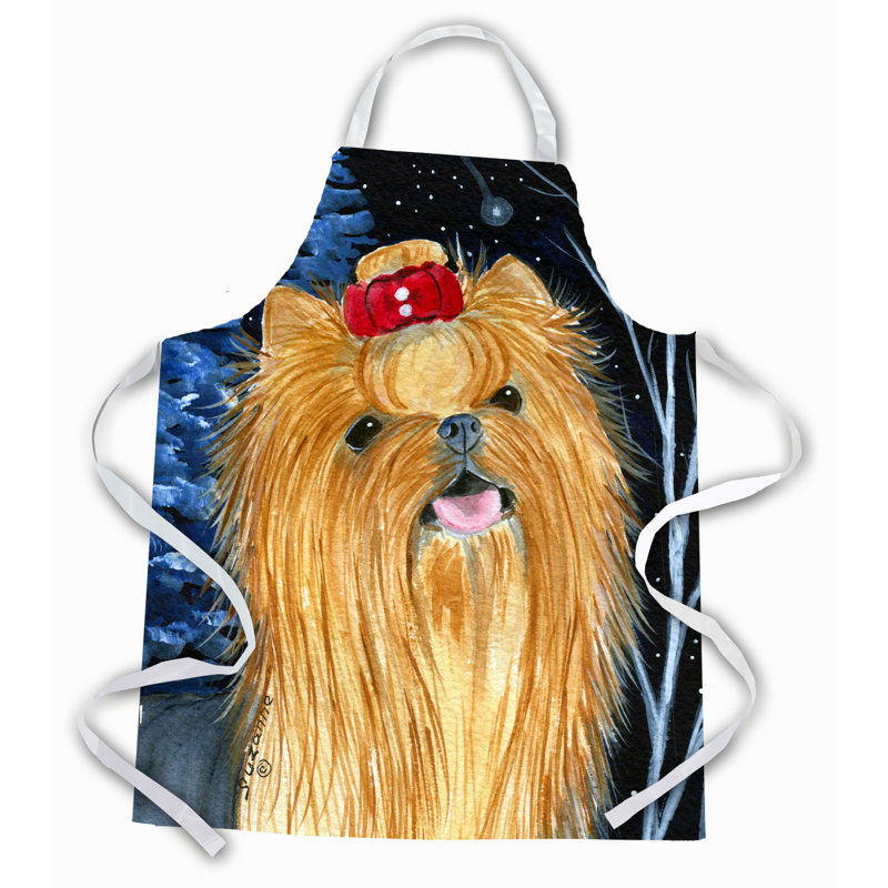 Tablier yorkie starry night