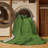 Machine Washable Solid Green Area Rug-156009568